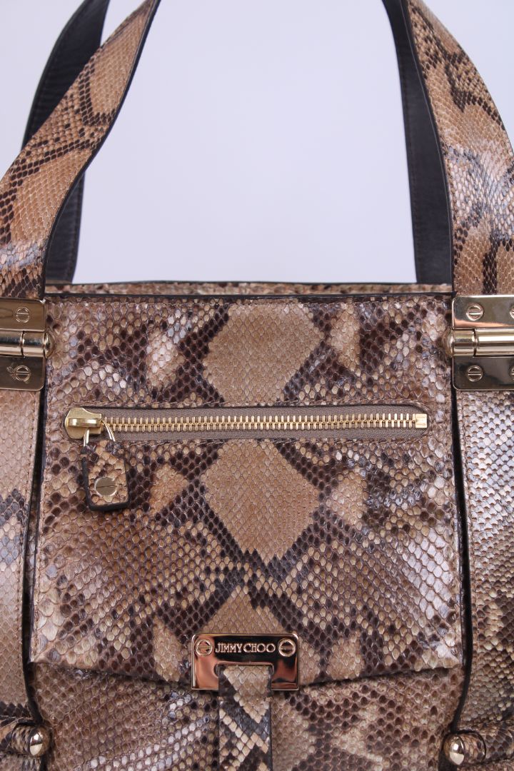 Jimmy Choo Python hobo bag Beige