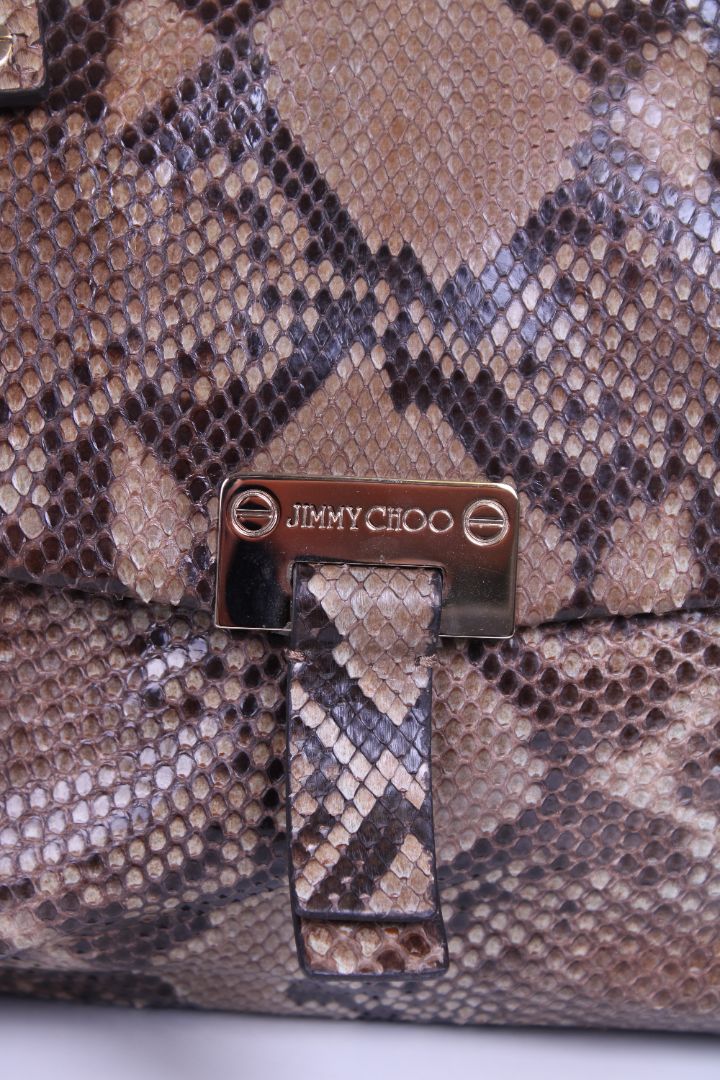 Jimmy Choo Python hobo bag Beige