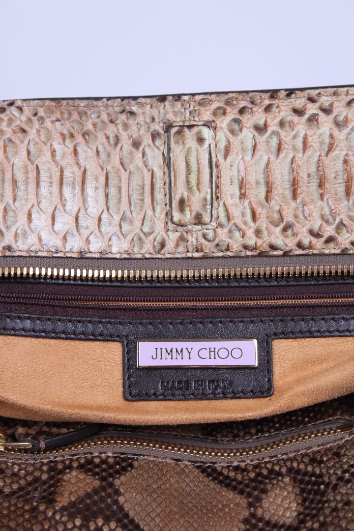 Jimmy Choo Python hobo bag Beige