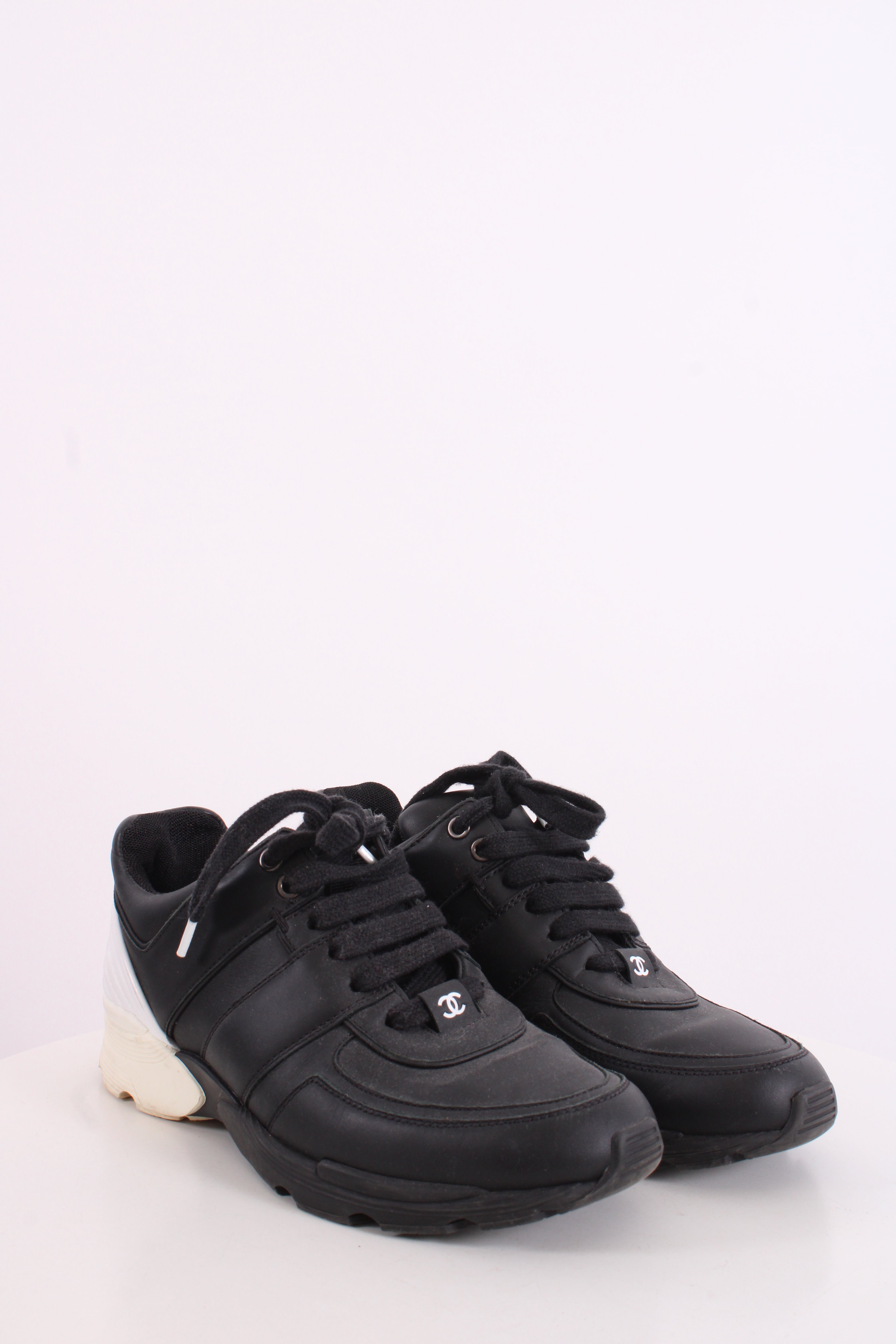 Chanel Trainers Black/ White 37.5