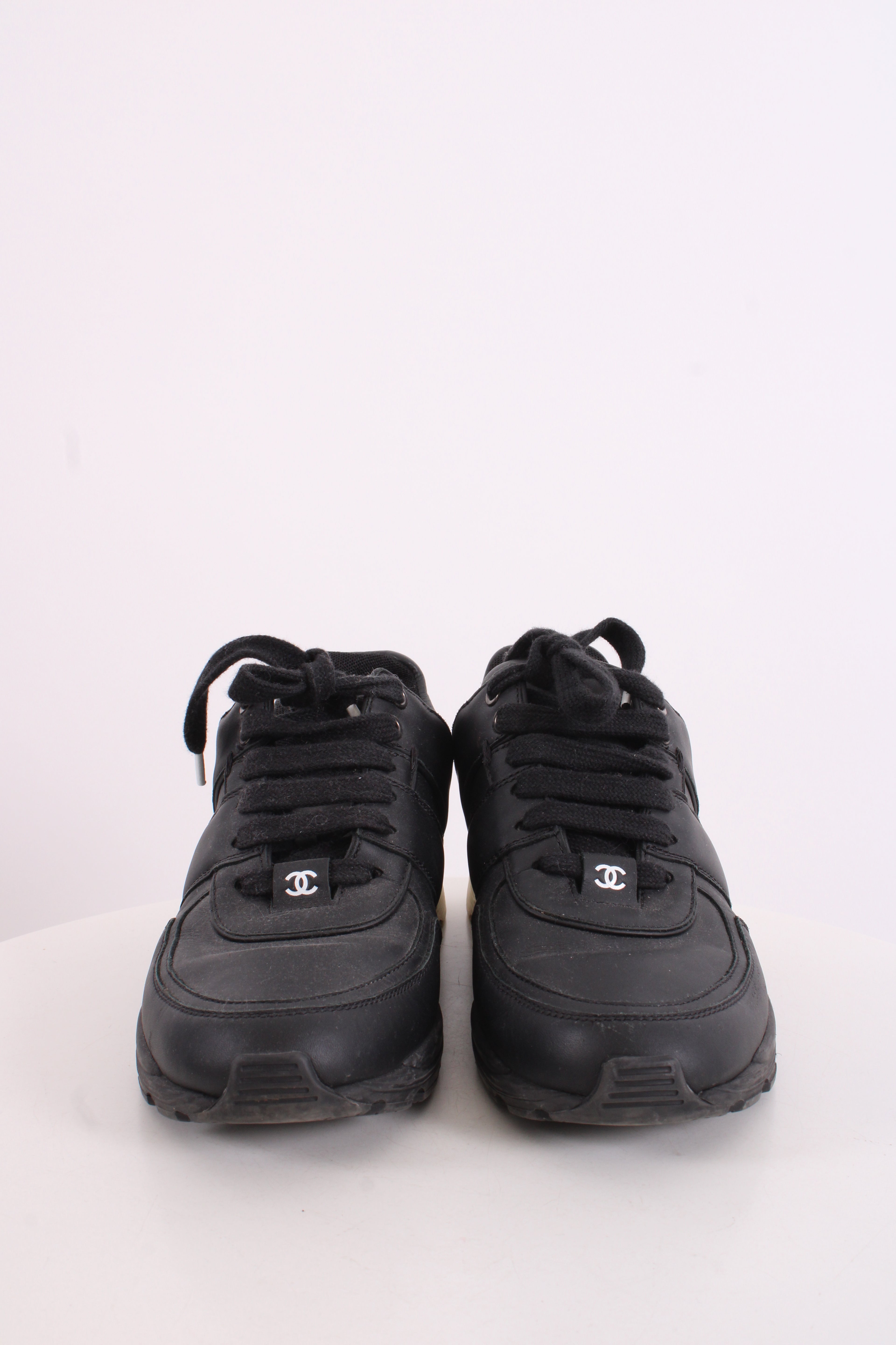 Chanel Trainers Black/ White 37.5