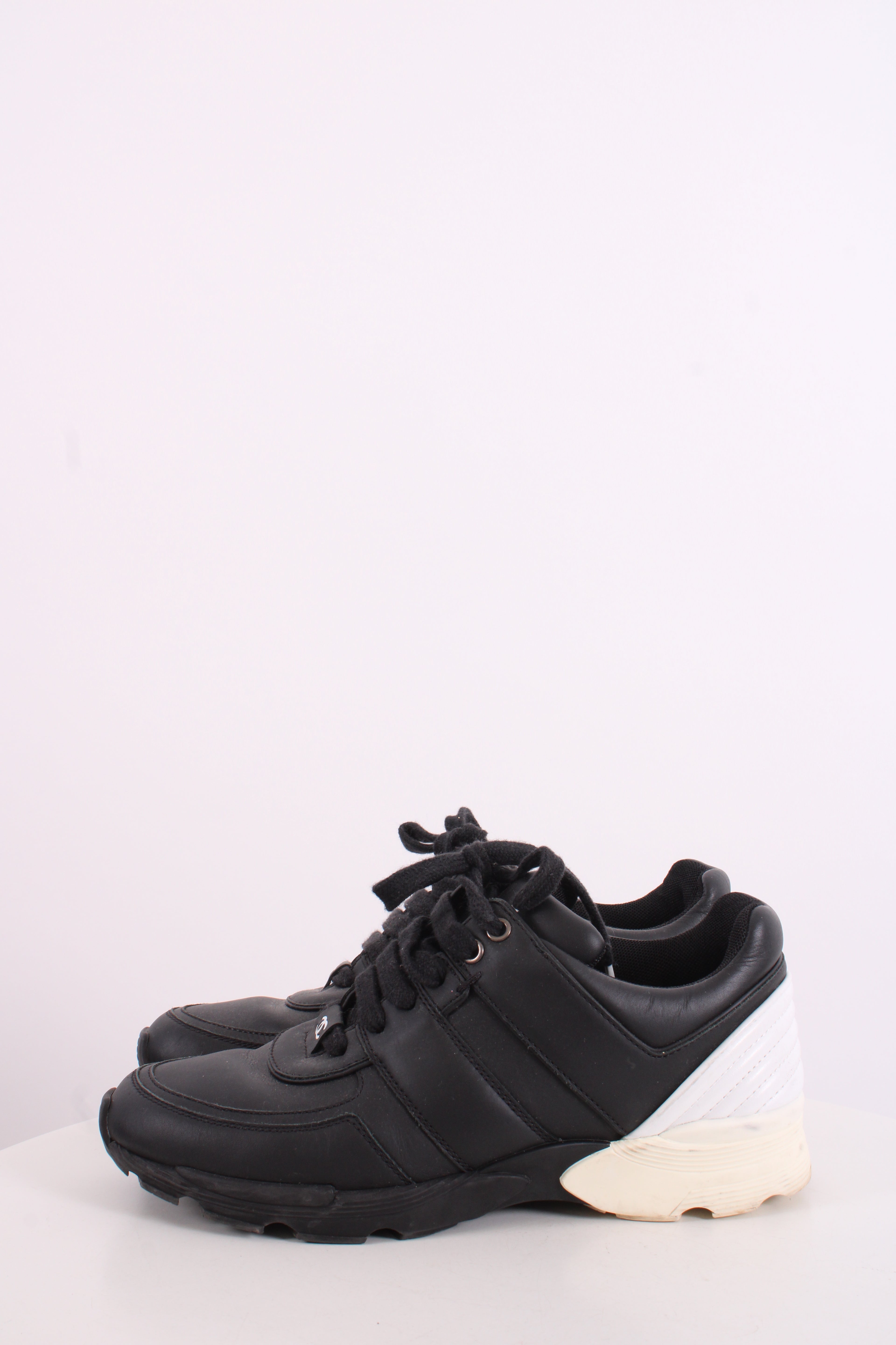 Chanel Trainers Black/ White 37.5