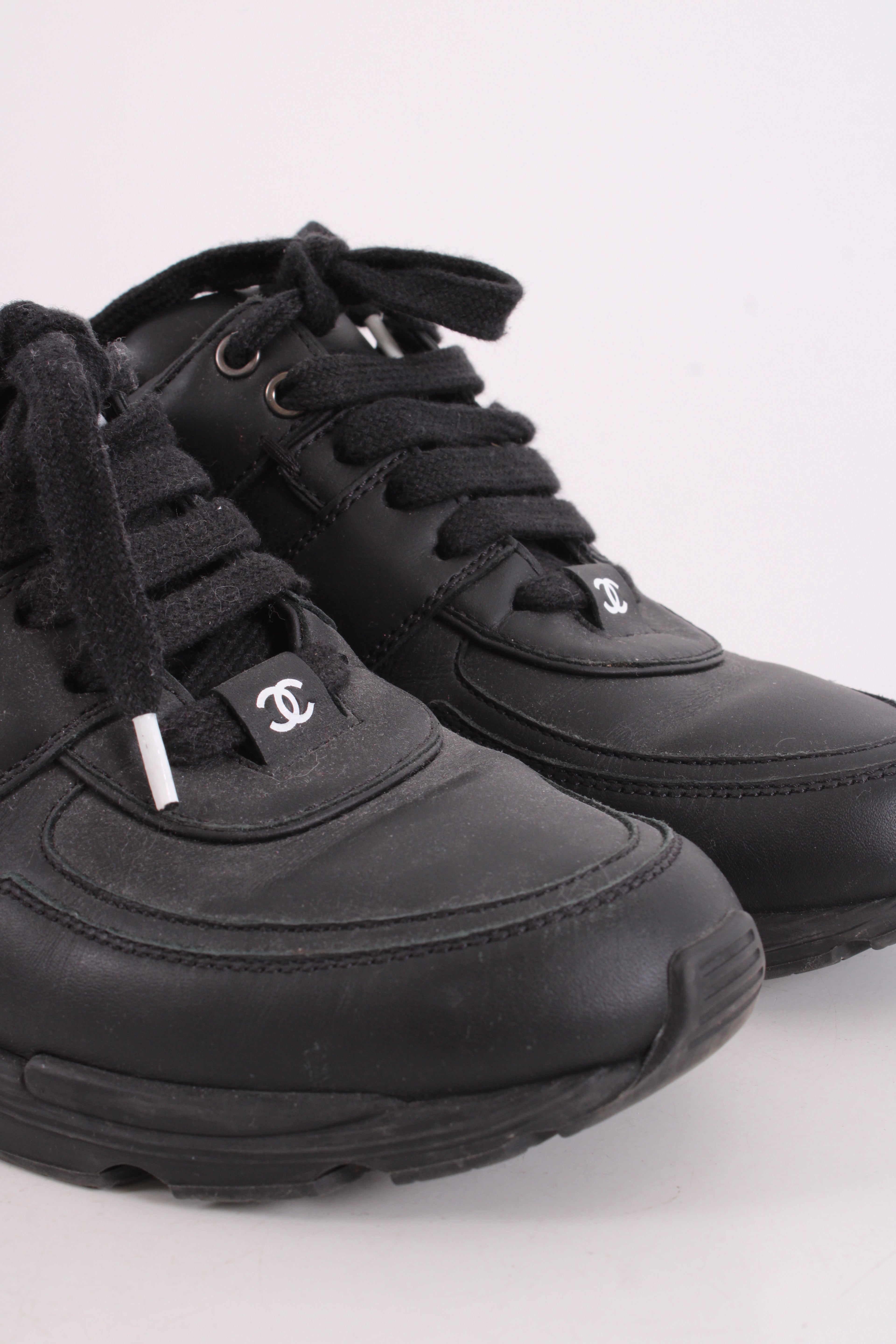 Chanel Trainers Black/ White 37.5