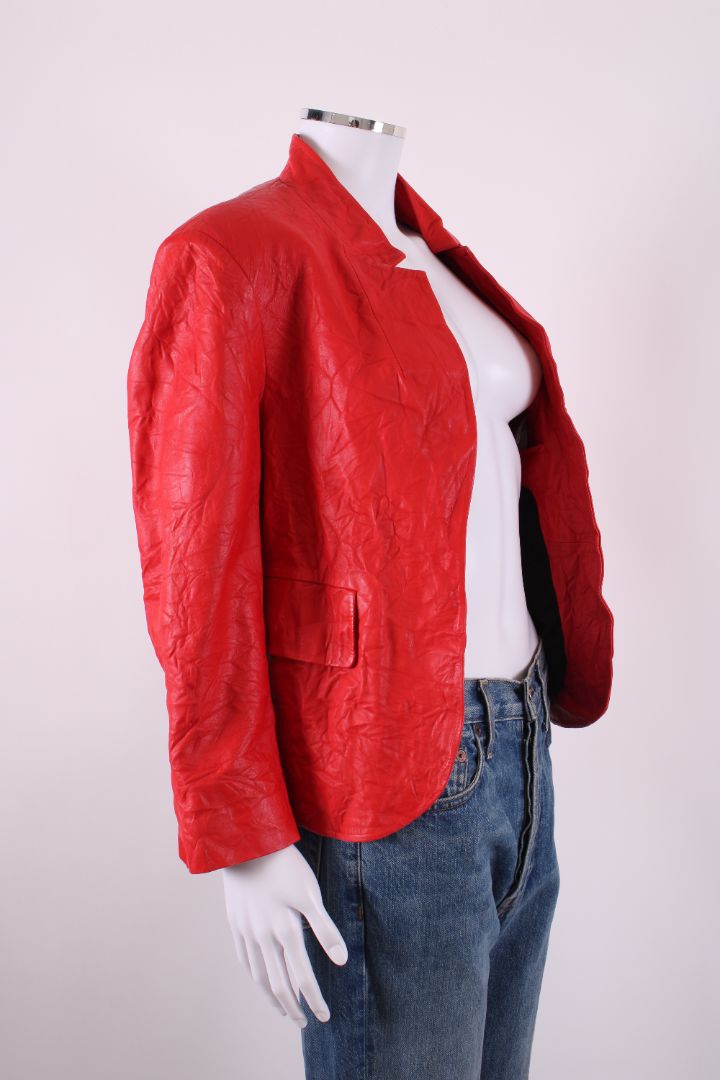 Zadig & Voltaire Leather Jacket Red 10