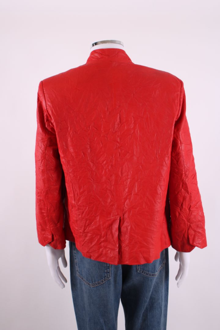 Zadig & Voltaire Leather Jacket Red 10