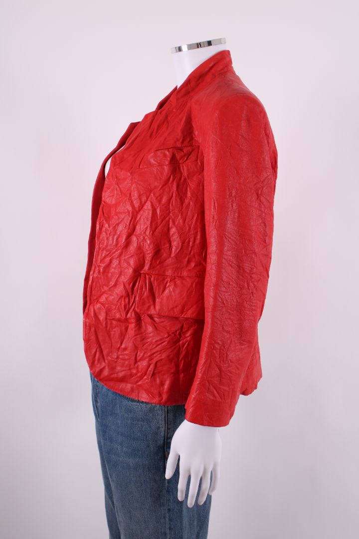 Zadig & Voltaire Leather Jacket Red 10