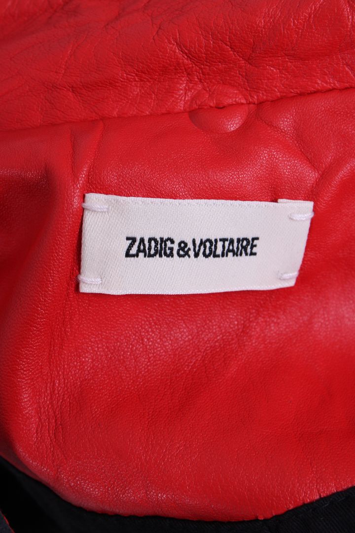 Zadig & Voltaire Leather Jacket Red 10