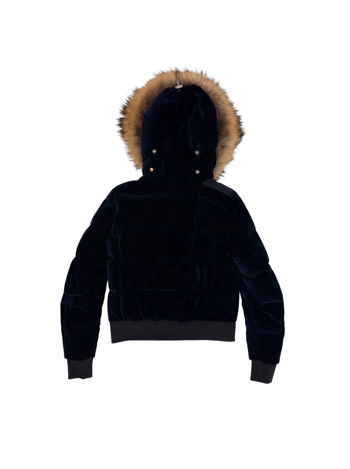 Parajumpers Fur Trim Velvet Padded Jacket Navy XS