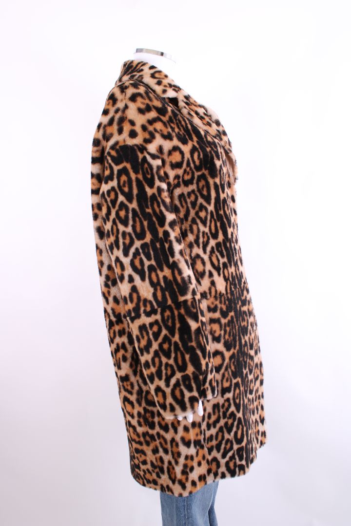 Yves Salomon Lambskin Shearling Coat Leopard Print 8
