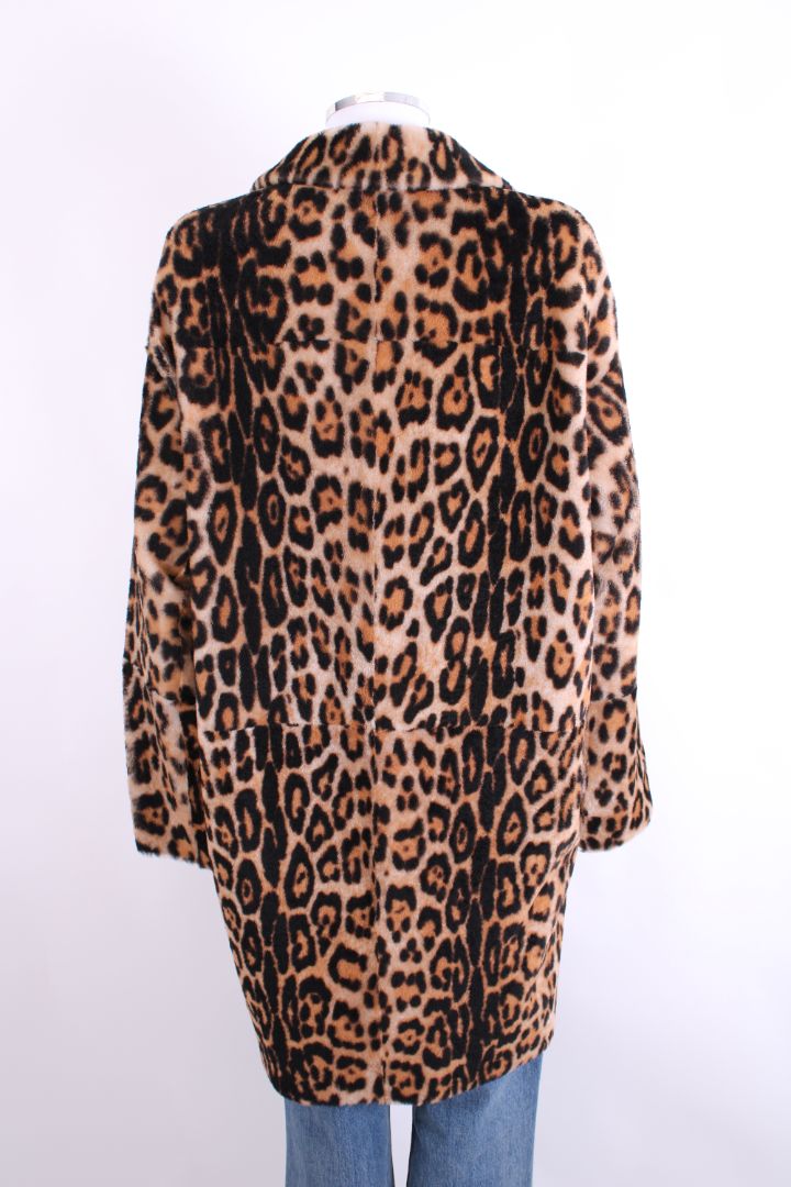 Yves Salomon Lambskin Shearling Coat Leopard Print 8