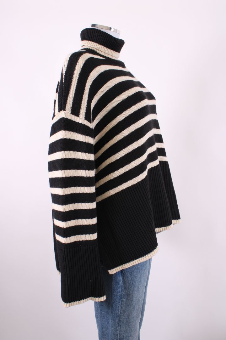Toteme Signature Stripe Jumper Black/ Cream M