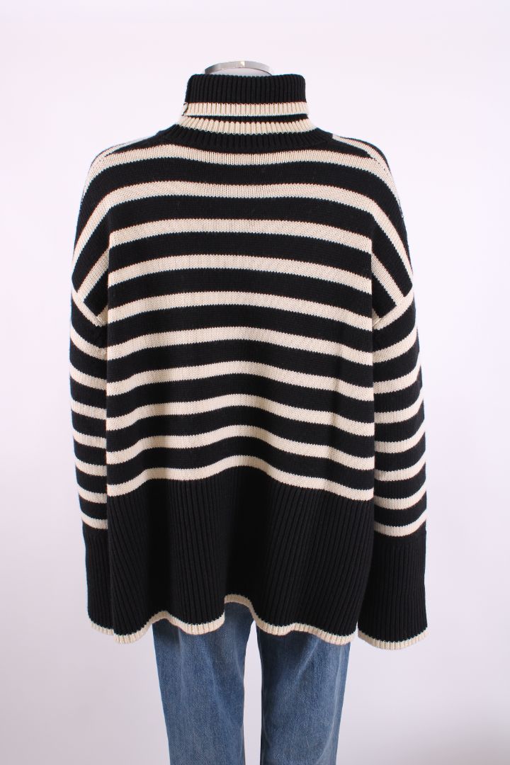 Toteme Signature Stripe Jumper Black/ Cream M