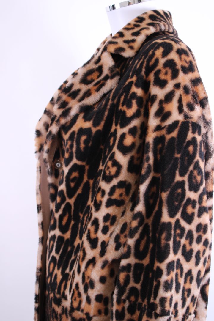 Yves Salomon Lambskin Shearling Coat Leopard Print 8