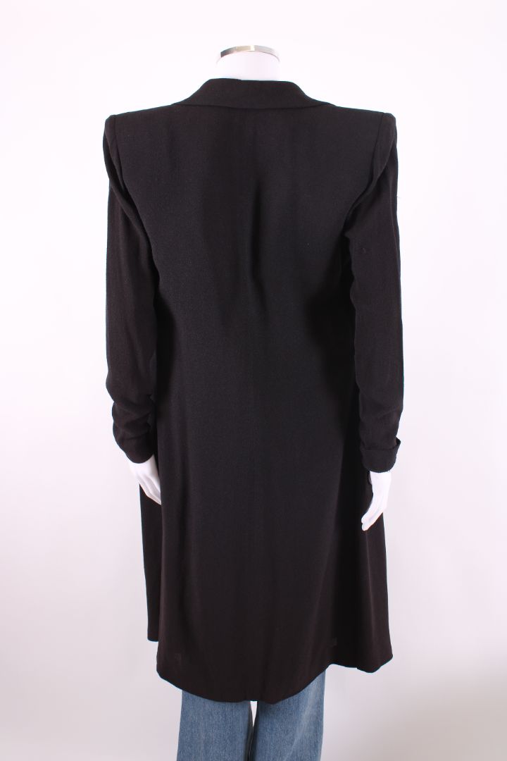 Yves Saint Laurent Rive Gauche Vinatge L/S Tuxedo Jacket Dress Black 10