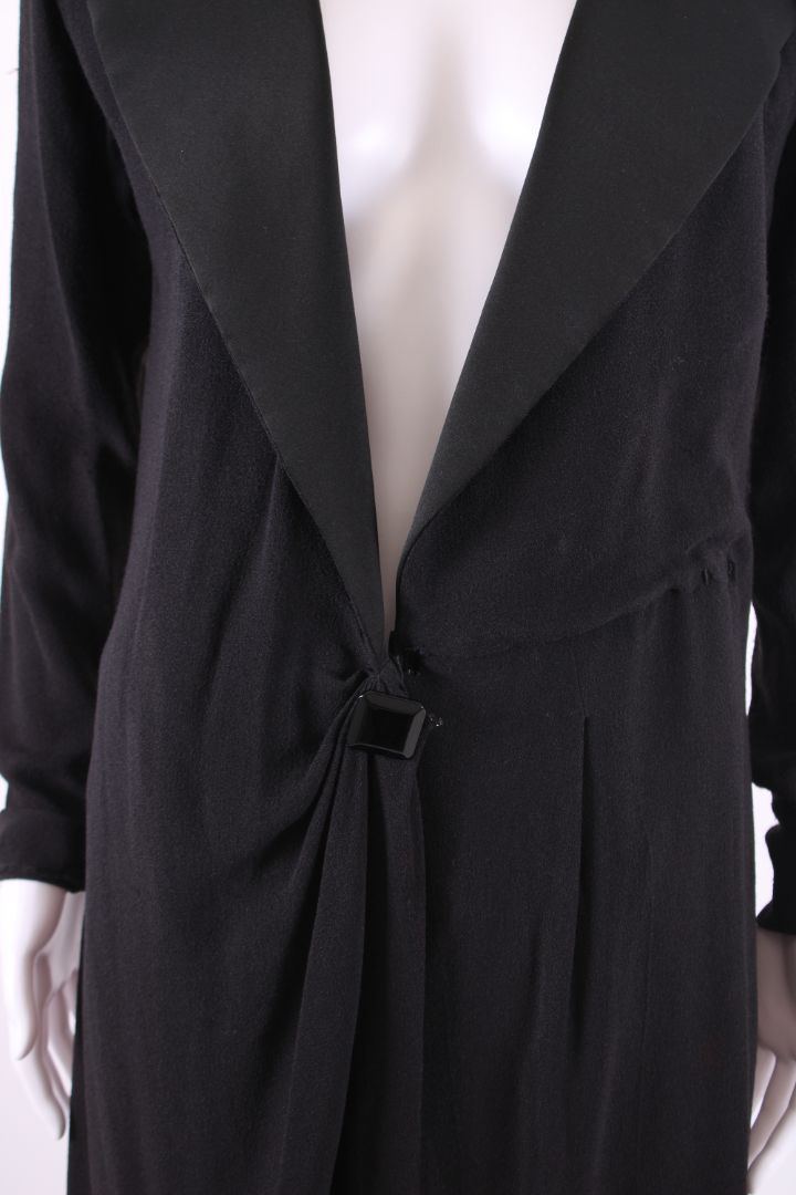 Yves Saint Laurent Rive Gauche Vinatge L/S Tuxedo Jacket Dress Black 10
