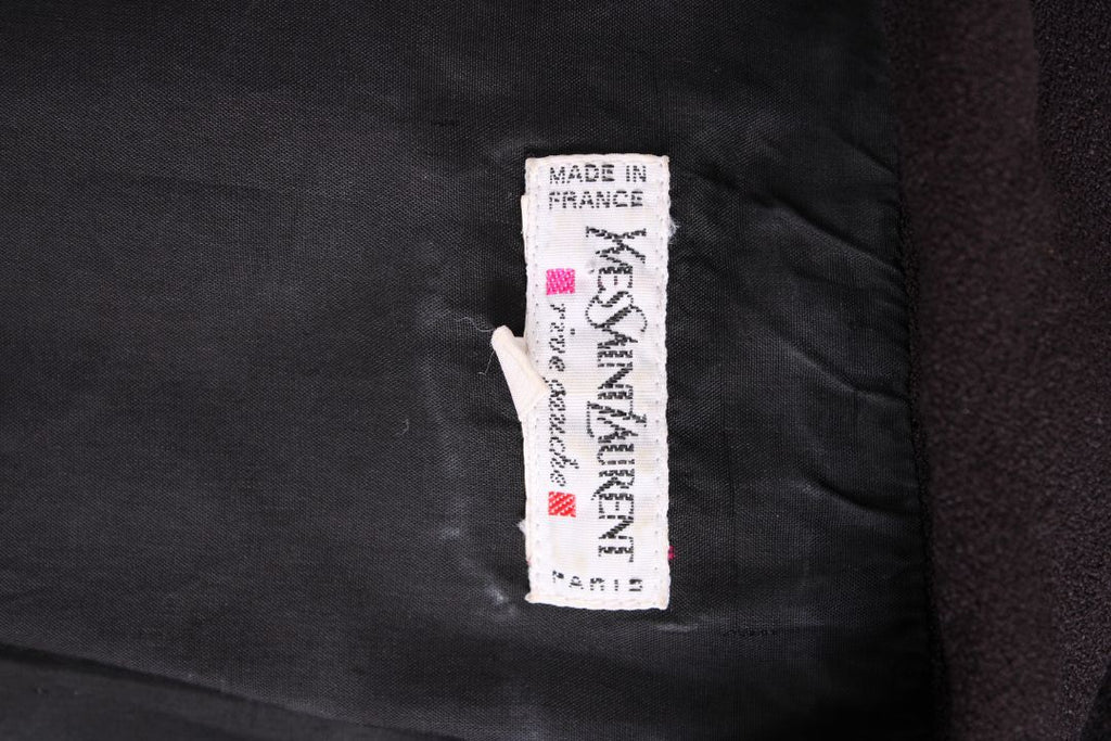 Yves Saint Laurent Rive Gauche Vinatge L/S Tuxedo Jacket Dress Black 10