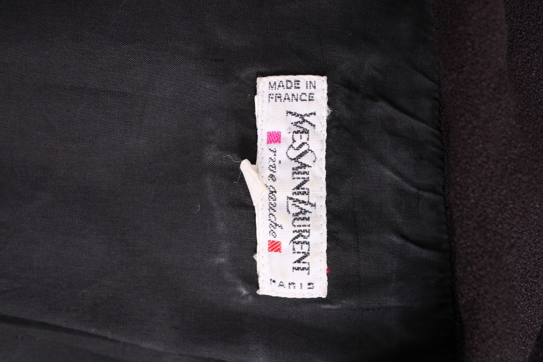 Yves Saint Laurent Rive Gauche Vinatge L/S Tuxedo Jacket Dress Black 10