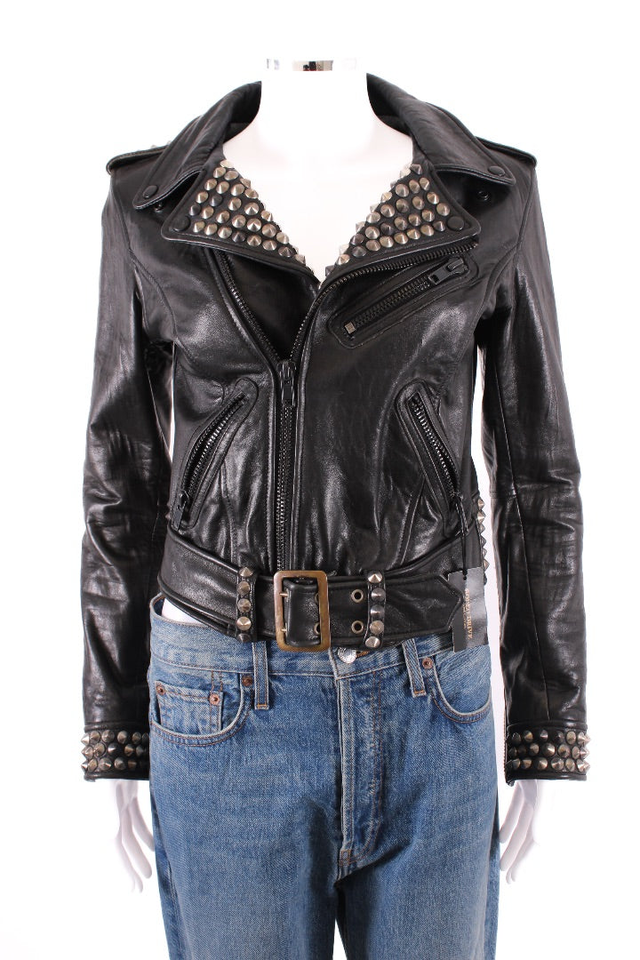 Robins Jean Leather Jacket Black S