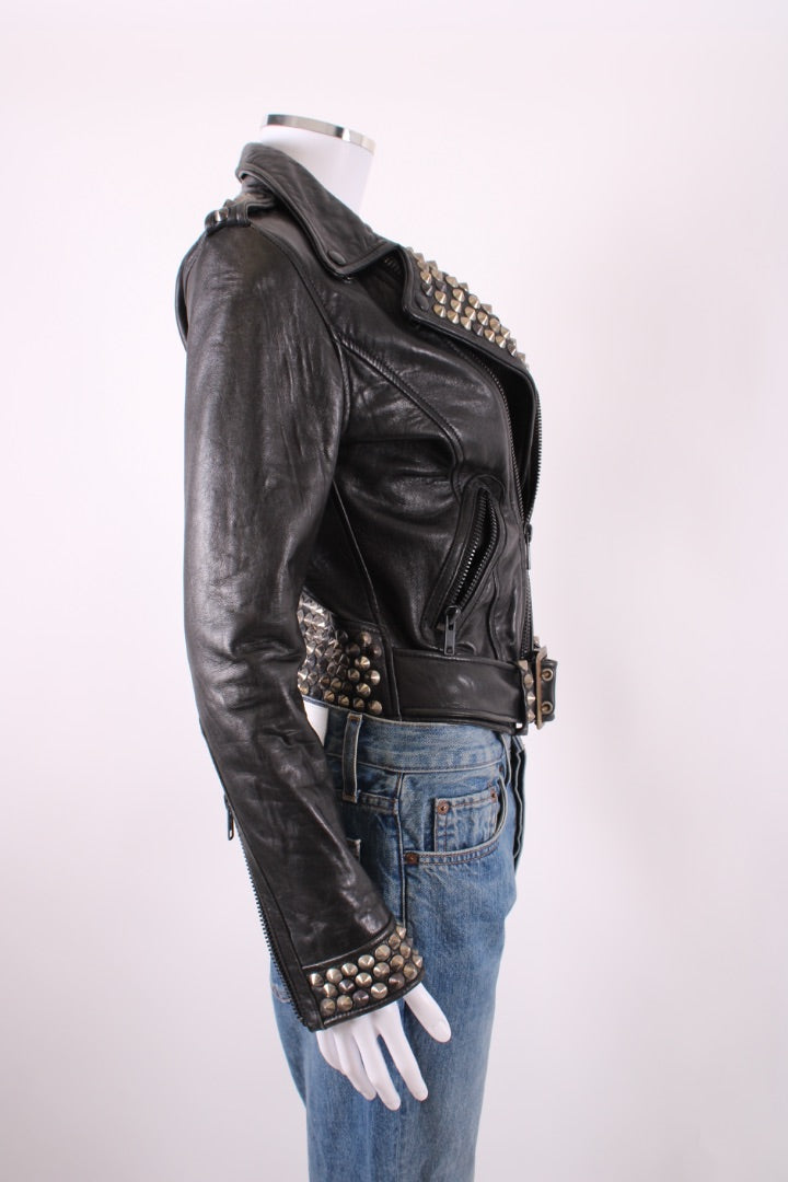 Robins Jean Leather Jacket Black S