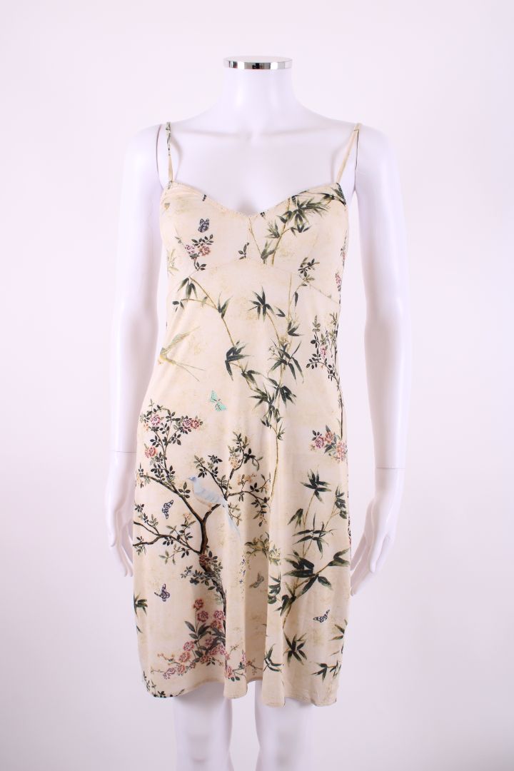 Zimmermann L/S Floral Branch Ruffle Dress Cream/ Green 8