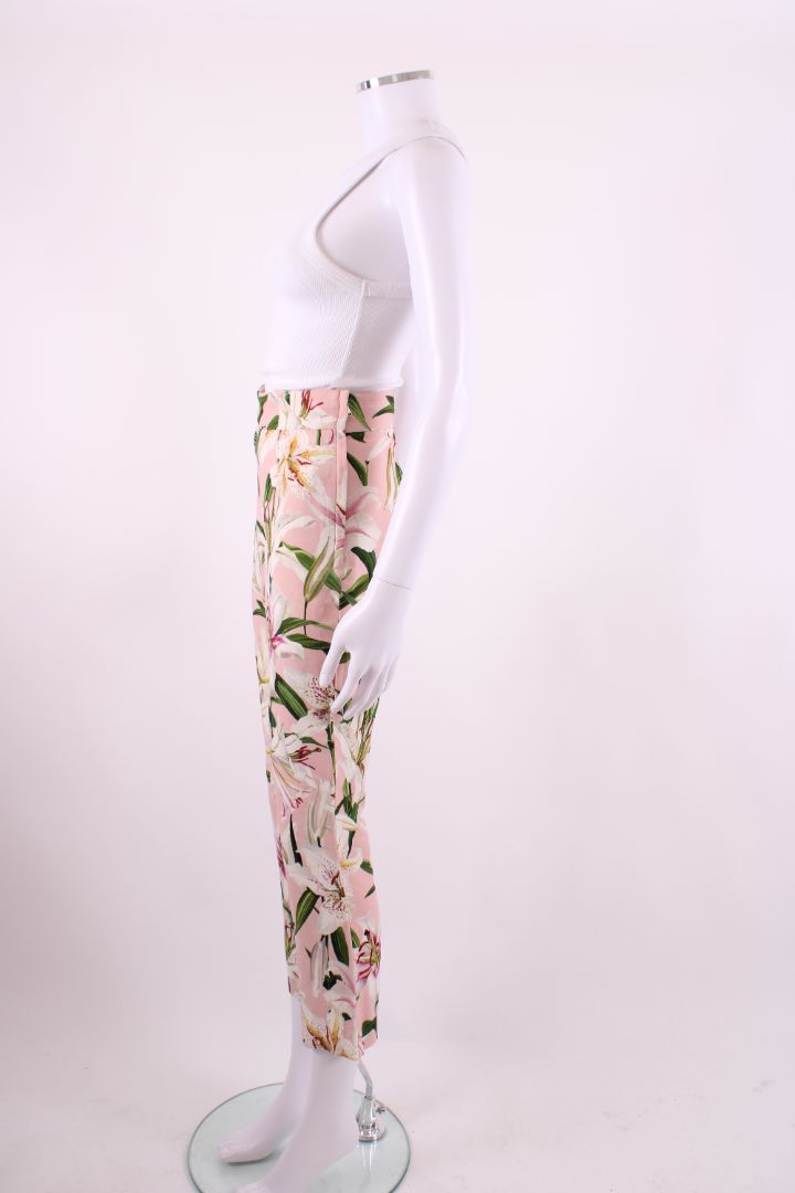Dolce & Gabbana Lilly Print Trousers Pink/ Cream 6