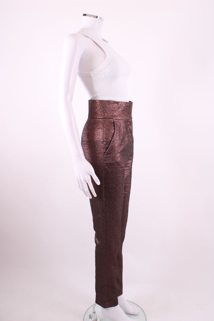 Dolce & Gabbana Lurex Metallic Trousers Purple 6