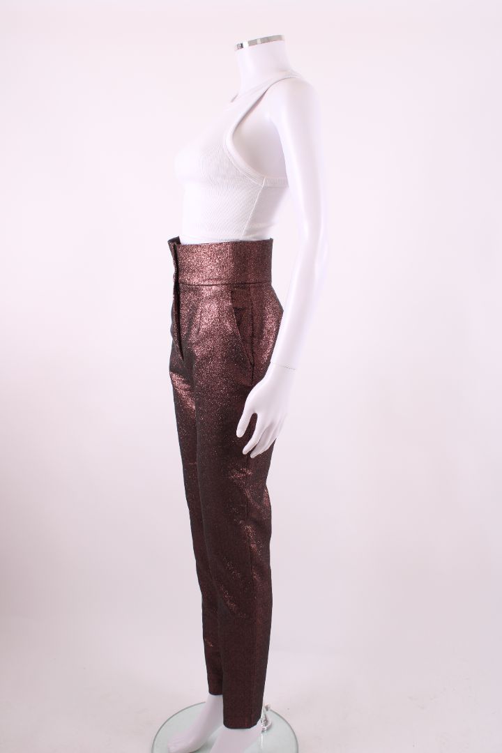 Dolce & Gabbana Lurex Metallic Trousers Purple 6