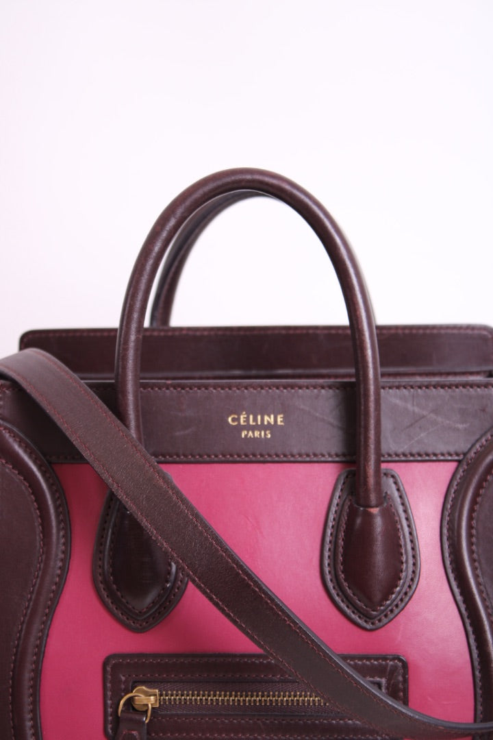 Celine Nano Luggage Tote Tri Colour