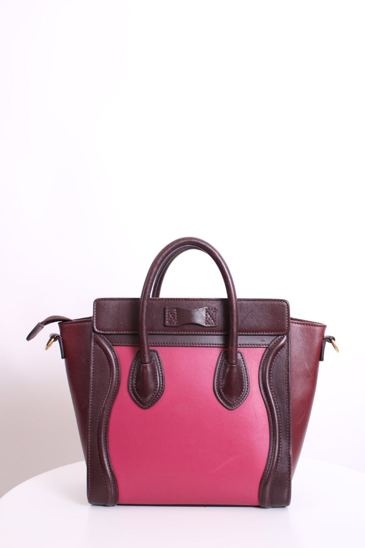 Celine Nano Luggage Tote Tri Colour