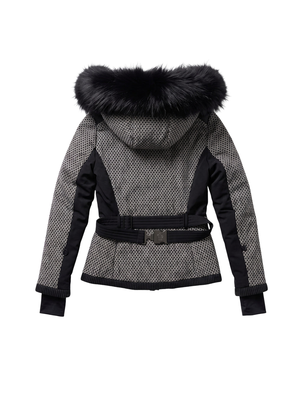 Moncler Fur Collar Ski Jacket Black/ White 8