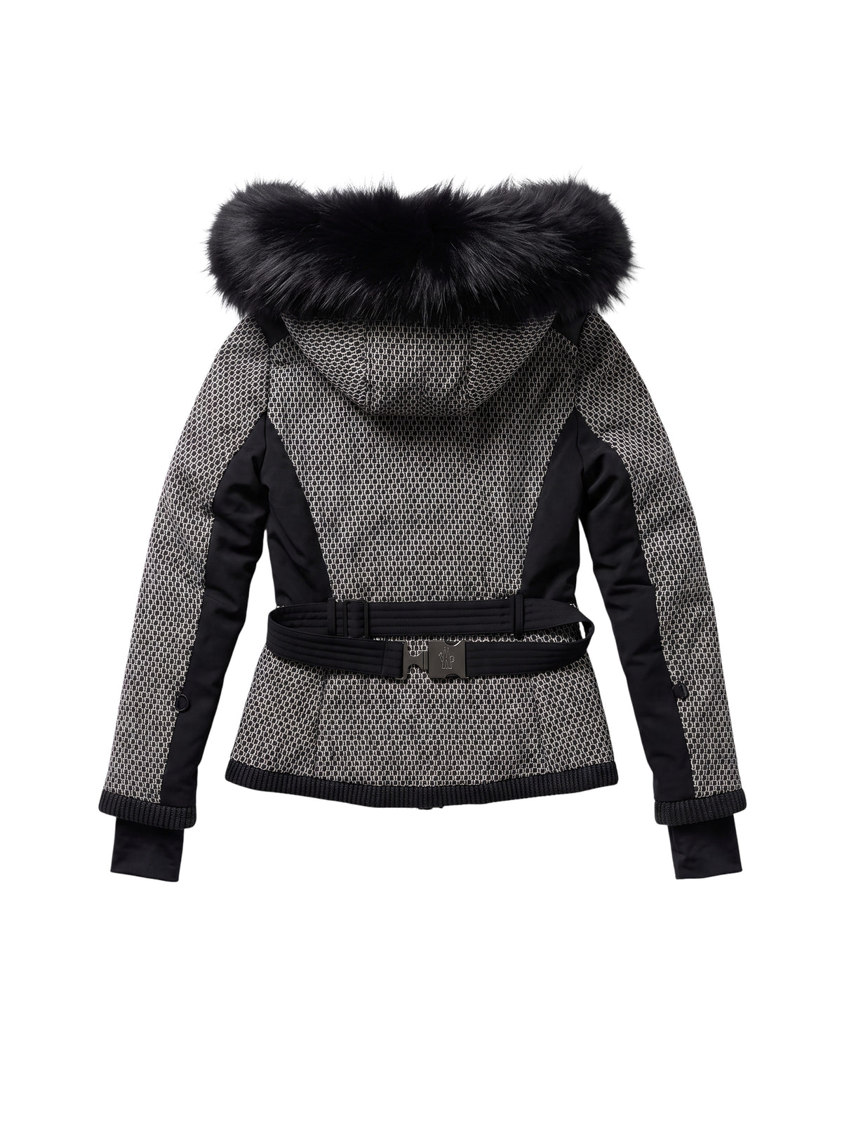 Moncler Fur Collar Ski Jacket Black/ White 8