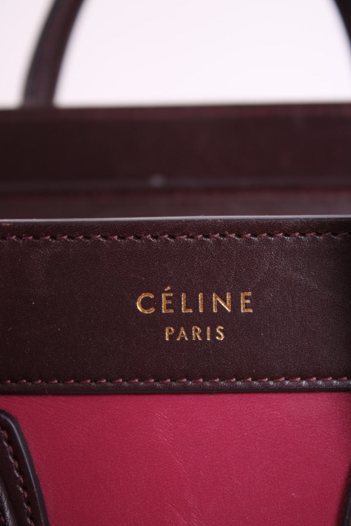 Celine Nano Luggage Tote Tri Colour