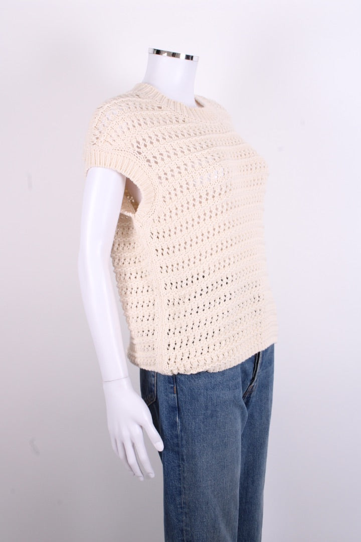 Eleventy S/S Jumper Cream L