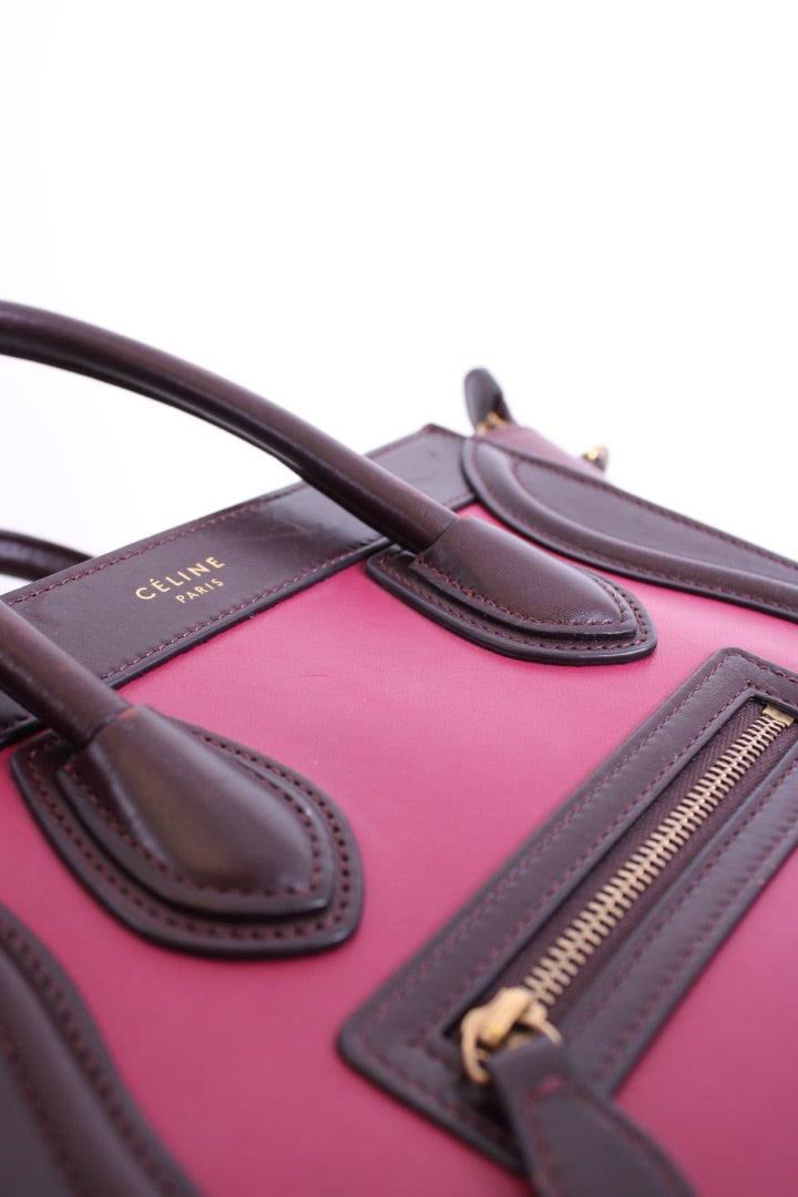 Celine Nano Luggage Tote Tri Colour