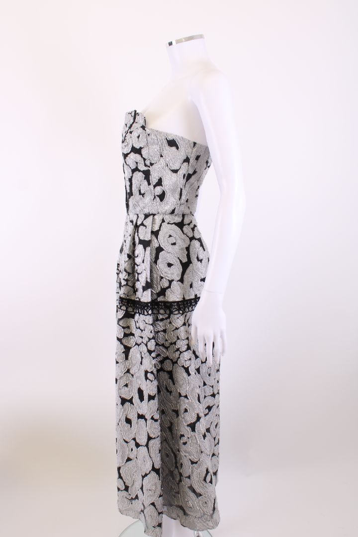 Roland Mouret Dress Silver/ Black 14