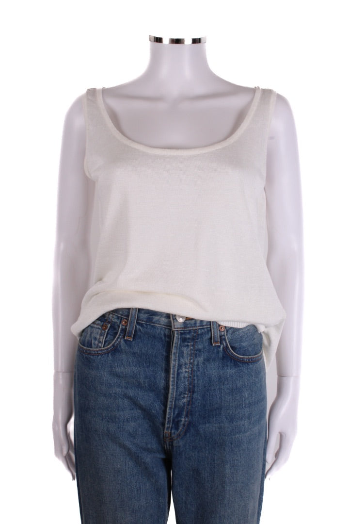 Luisa Spagnoli S/S Knit Vest Top Cream M