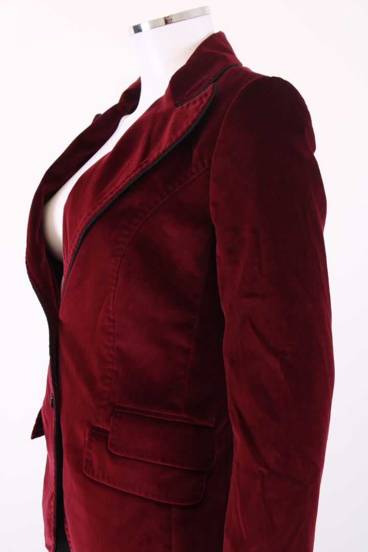Dolce & Gabbana Velvet Jacket Burgundy S