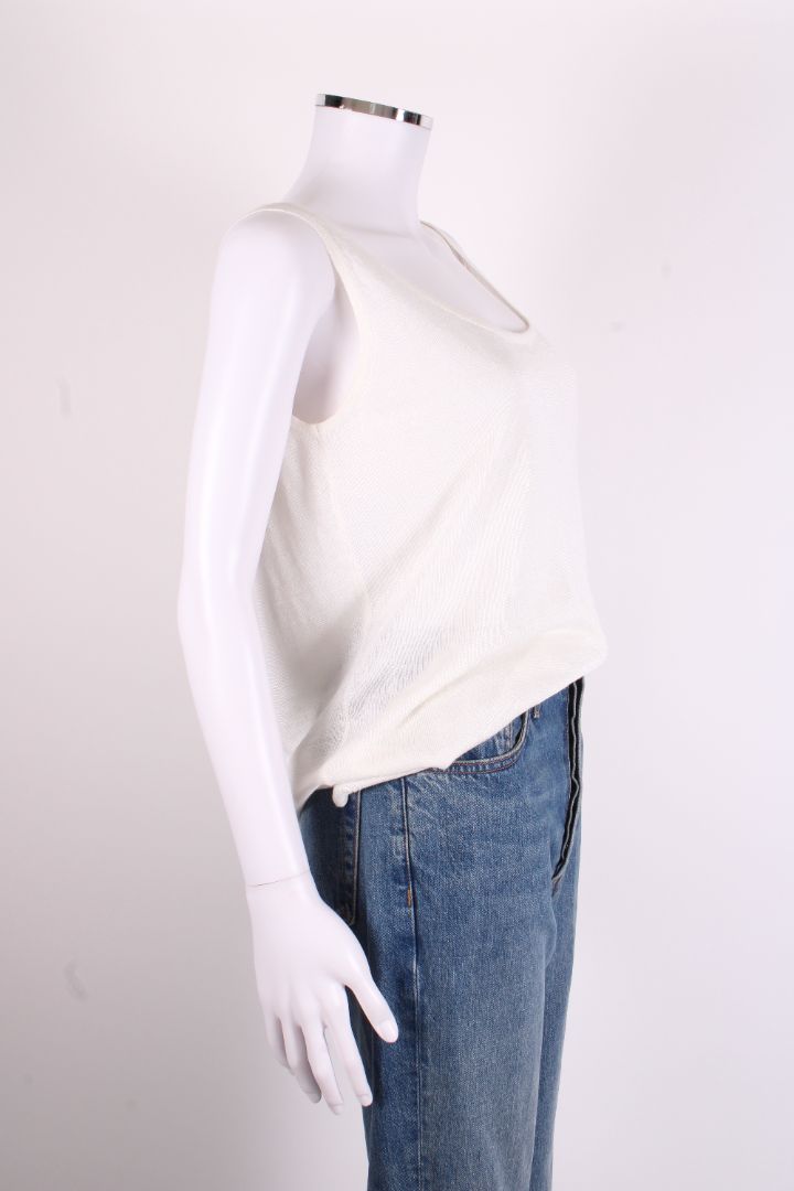 Luisa Spagnoli S/S Knit Vest Top Cream M