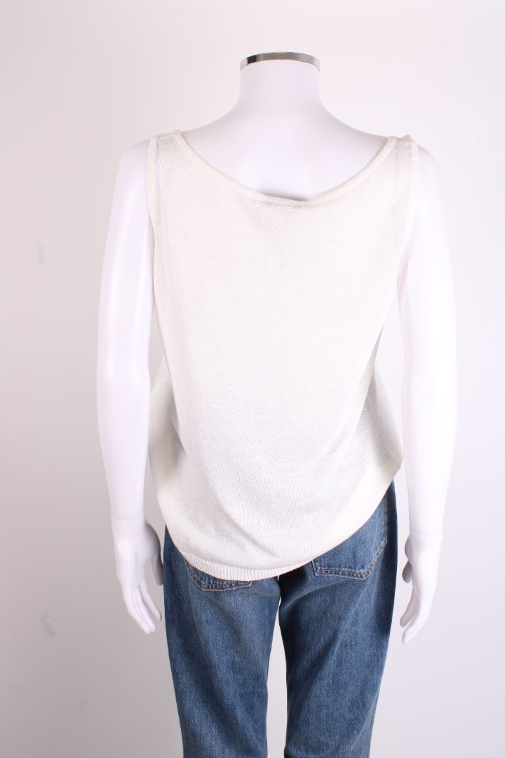 Luisa Spagnoli S/S Knit Vest Top Cream M