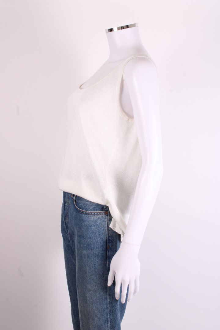 Luisa Spagnoli S/S Knit Vest Top Cream M