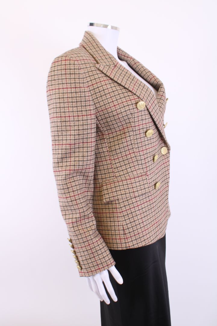 HOLLAND COOPER Knitsbridge Check Blazer Beige 10