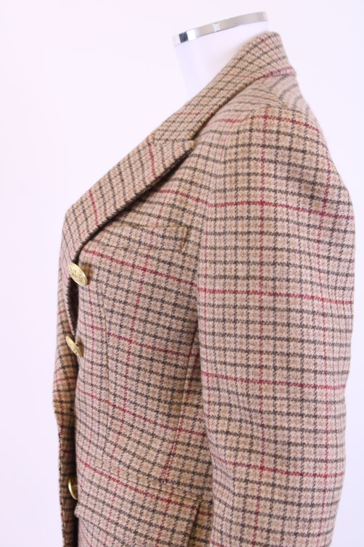 HOLLAND COOPER Knitsbridge Check Blazer Beige 10