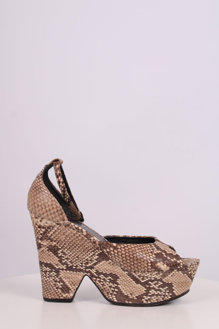 Celine Python Platform heels Snakeskin 39