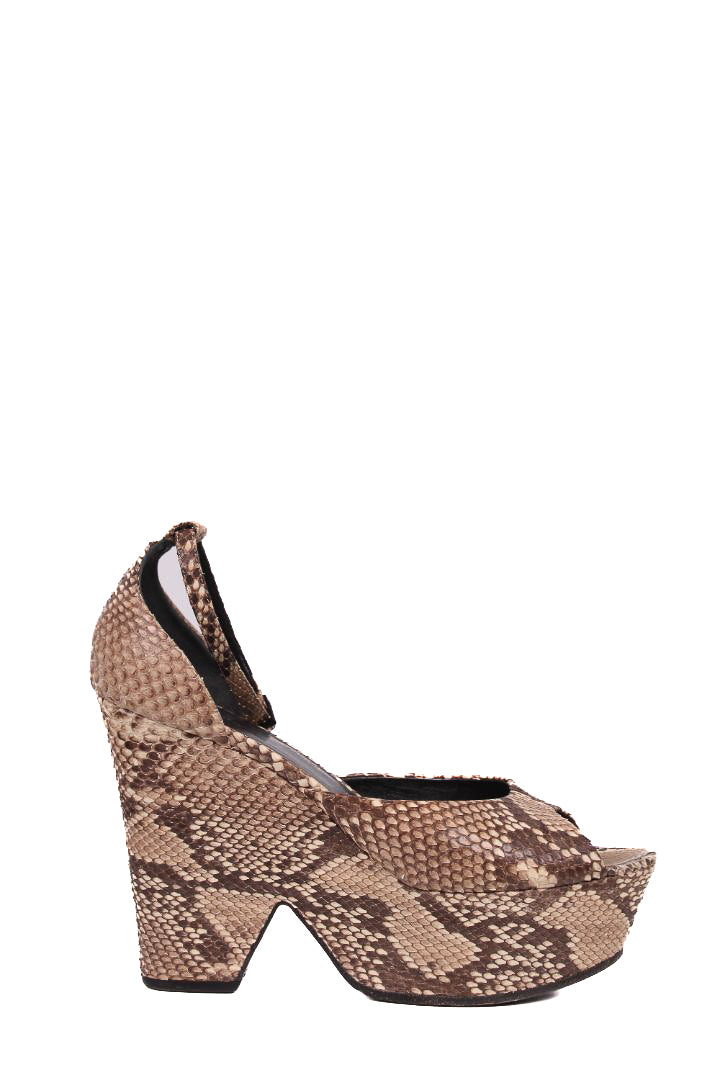 Celine Python Platform heels Snakeskin 39