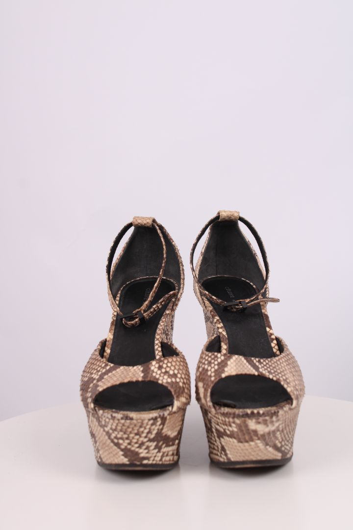 Celine Python Platform heels Snakeskin 39
