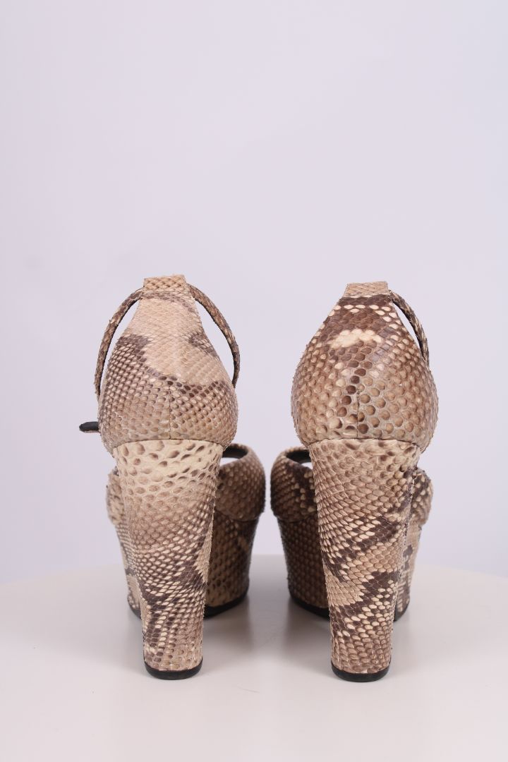 Celine Python Platform heels Snakeskin 39