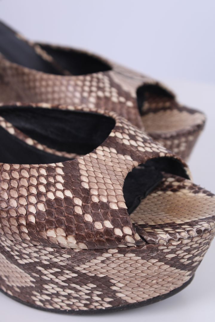 Celine Python Platform heels Snakeskin 39