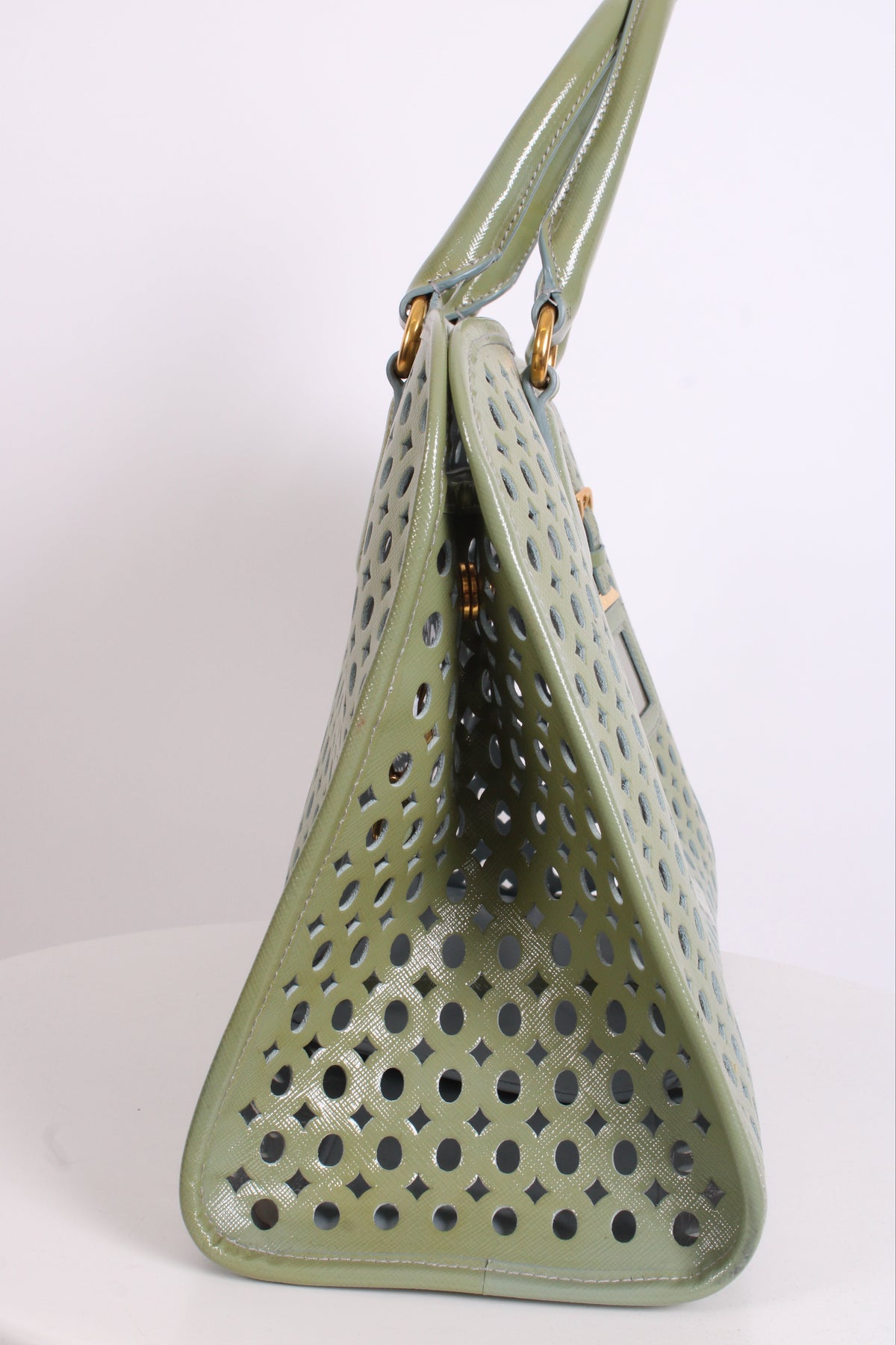 Prada City Fori Handbag Green