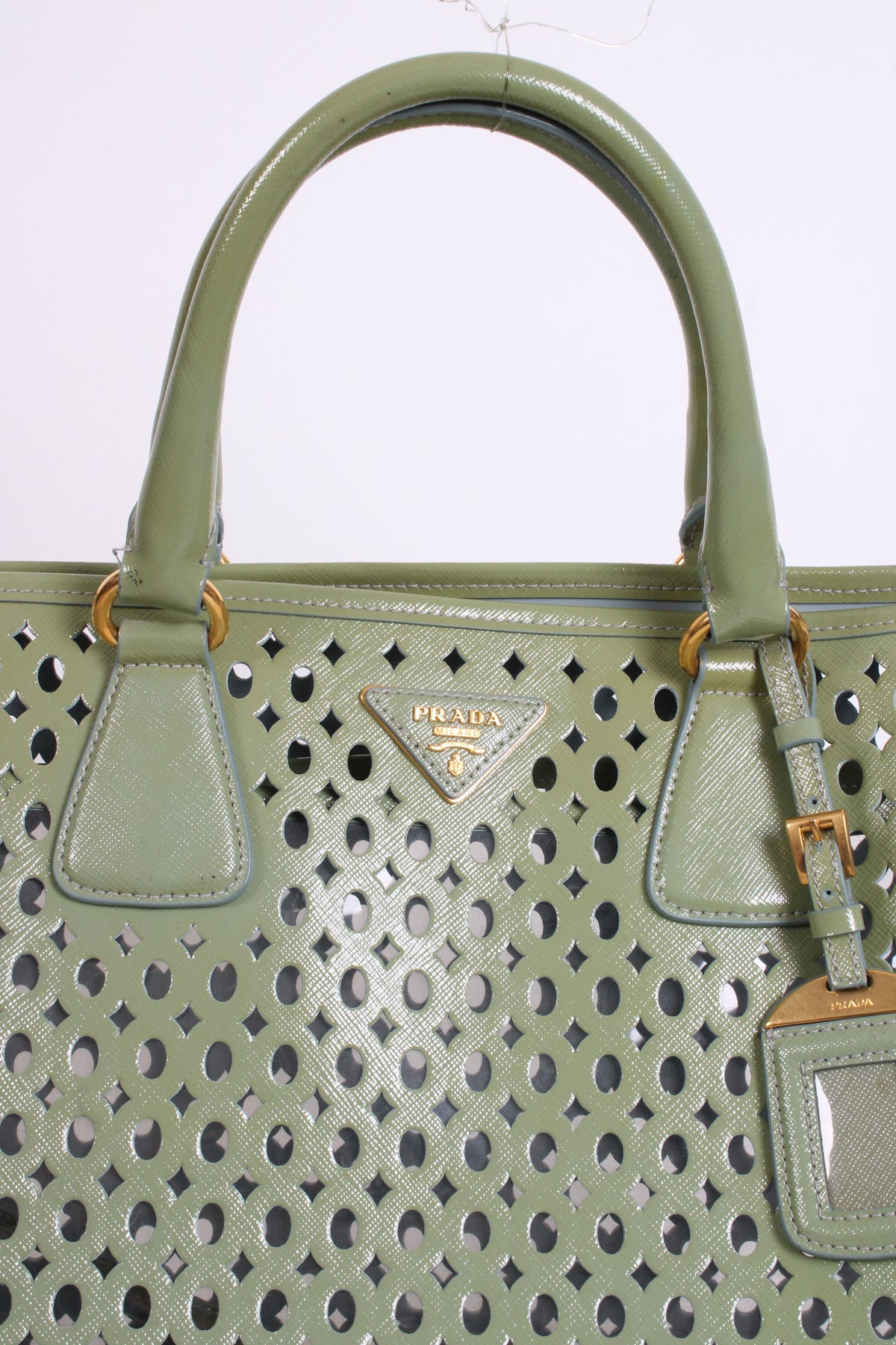 Prada City Fori Handbag Green