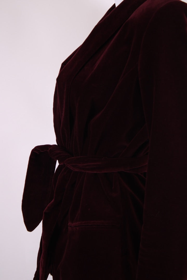 Balmian Velvet Blazer Burgundy 10